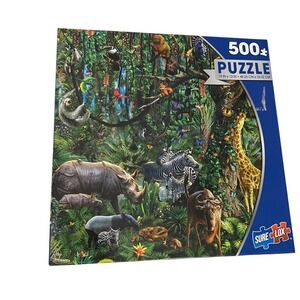 Sure Lox African Safari Animal 500 Piece‎ Puzzle Giraffe Zebras Etc